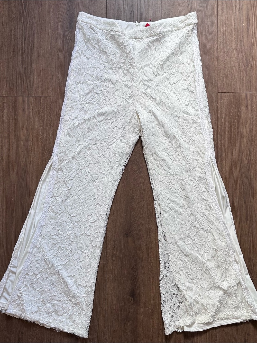 Cristina Red Label on White Fabric